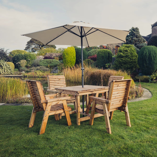 Valley 4 Seater Square Table and Chair Set