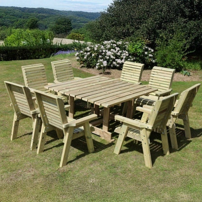Ergo 8 Seater Square Set 8Xc