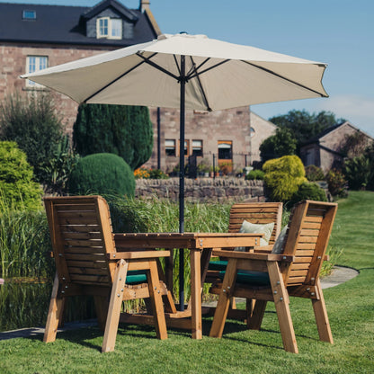 Valley 4 Seater Square Table and Chair Set