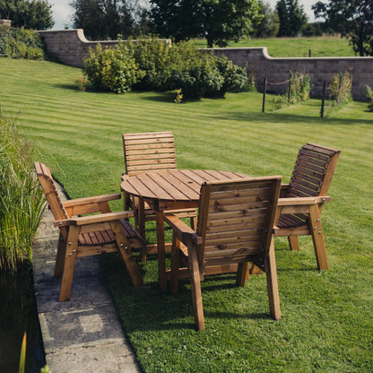 Valley 4 Seater Round Table and Chair Set